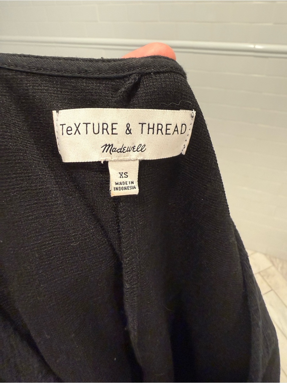 Madewell Black Texture & Thread Women's Dress